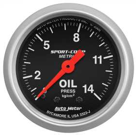 Sport-Comp™ Mechanical Metric Oil Pressure Gauge